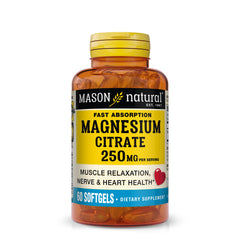 Mason Natural Magnesium Citrate 250 mg softgel bottle with label