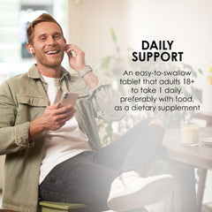 Supplement facts panel showing 30 mg magnesium per tablet