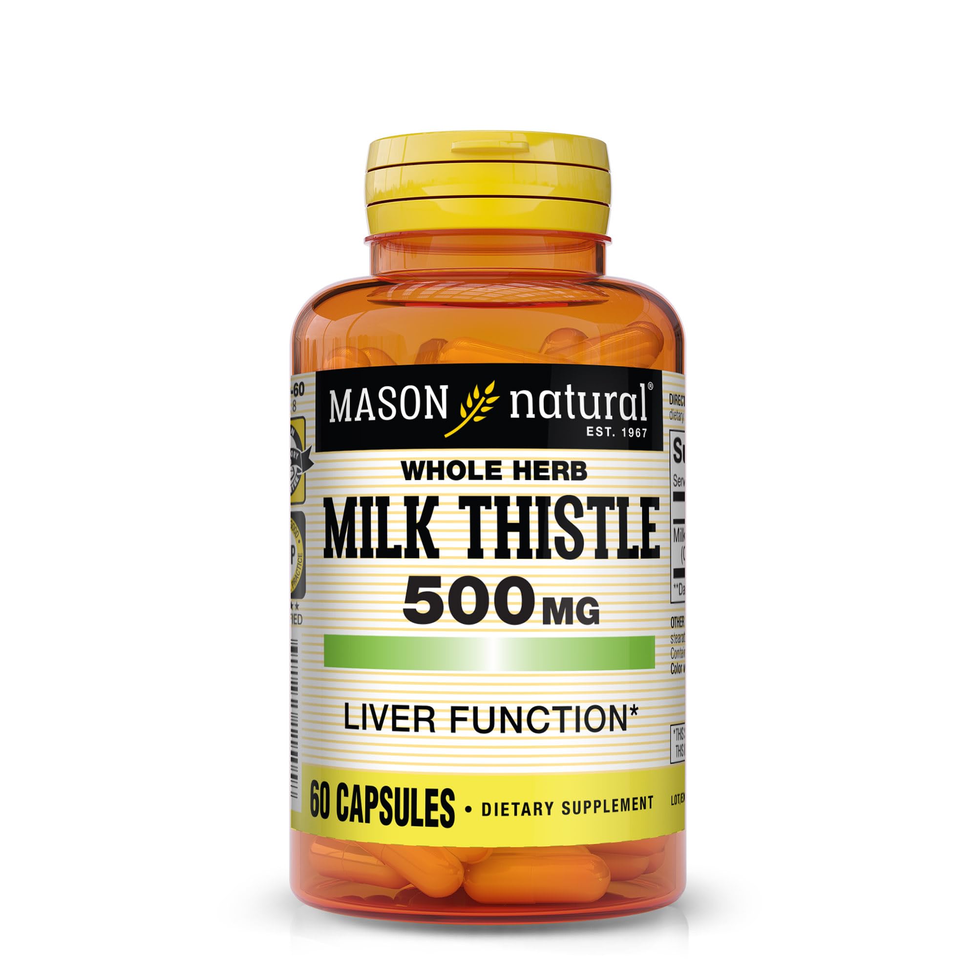 Mason Natural Milk Thistle 500 mg capsule