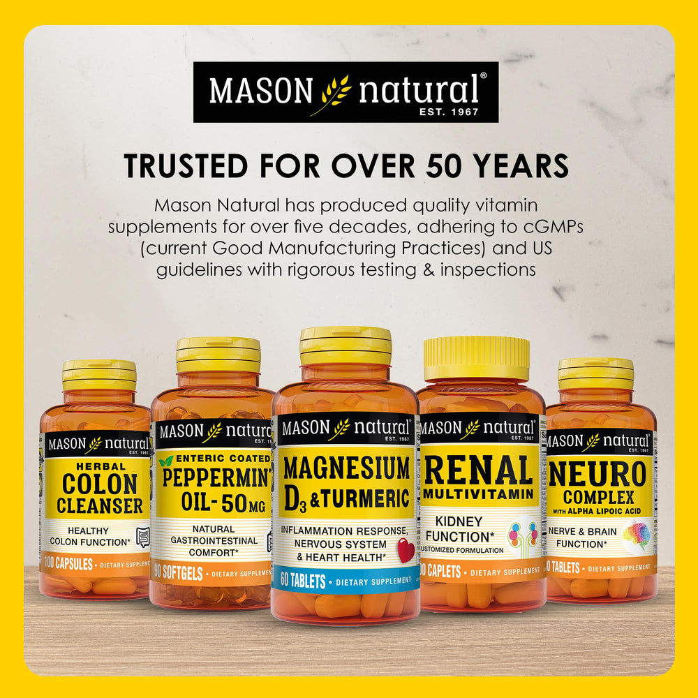 Two Mason Natural Omega-3 bottles with label visible