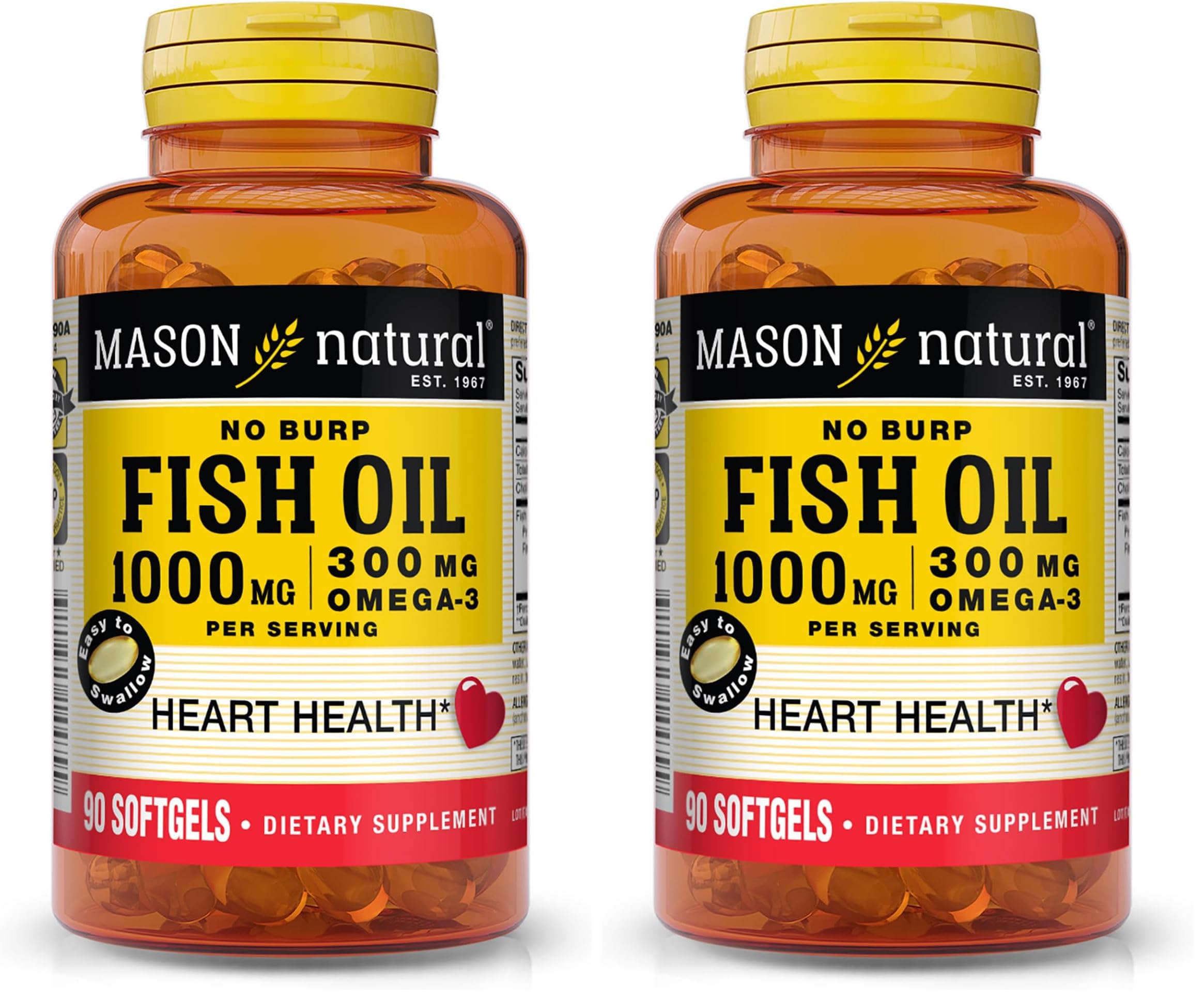 Mason Natural Omega-3 bottle front view emphasizing joint support