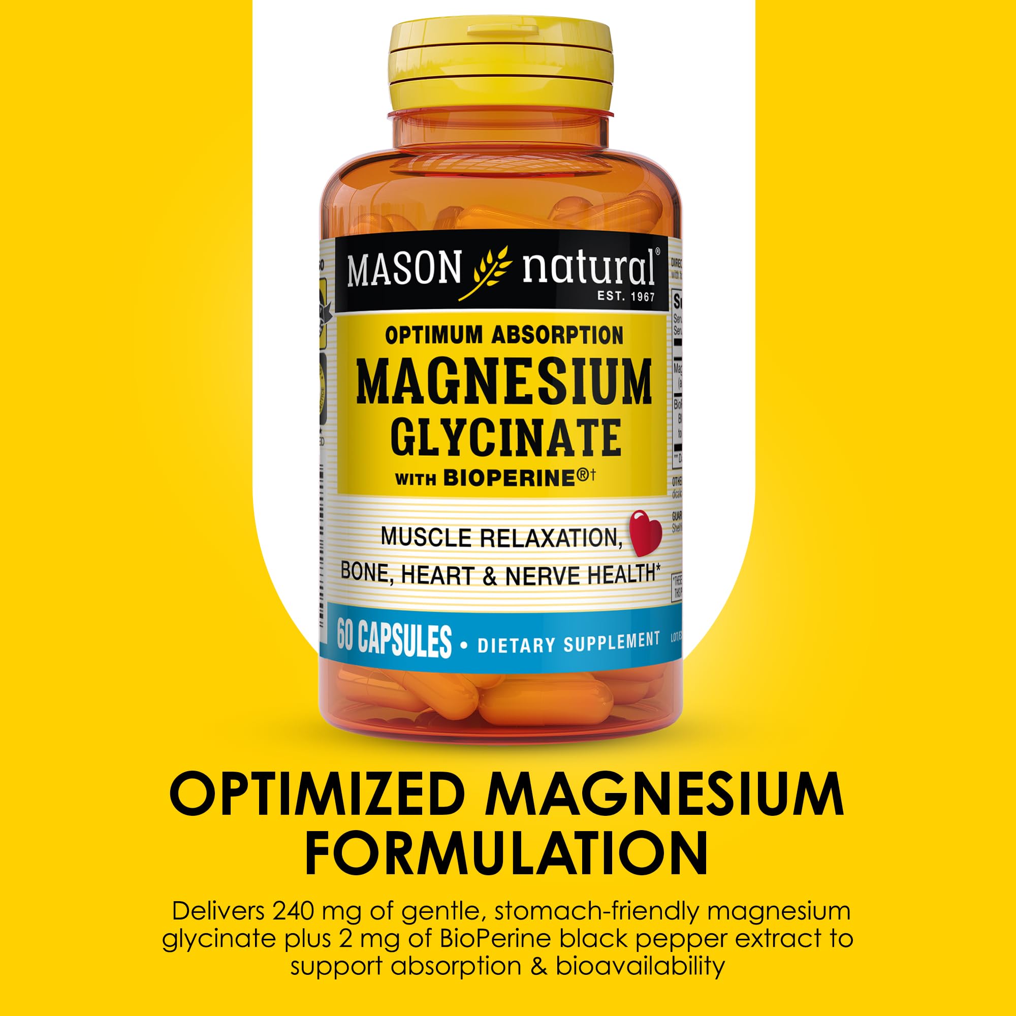 Soy-free ingredients label on Mason Natural bottle