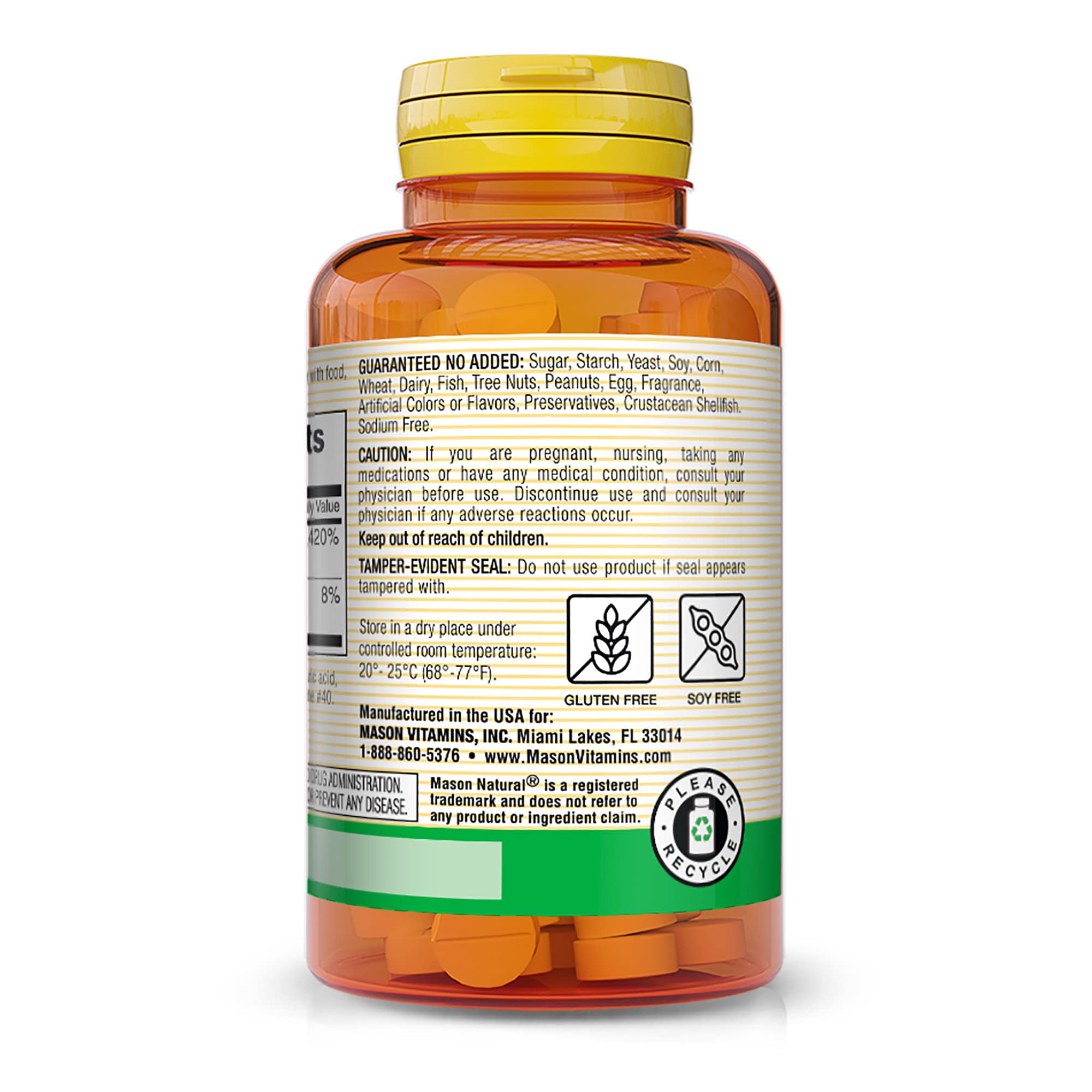 Packaging for Mason Vitamins Vitamin B12 250 mcg tablets
