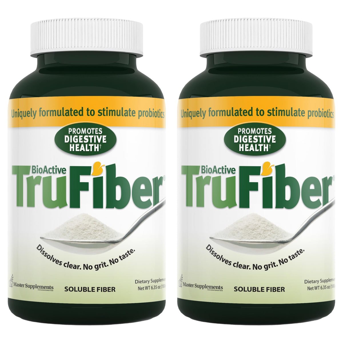 Front view of TruFiber 6.35 oz bottle in a two-pack