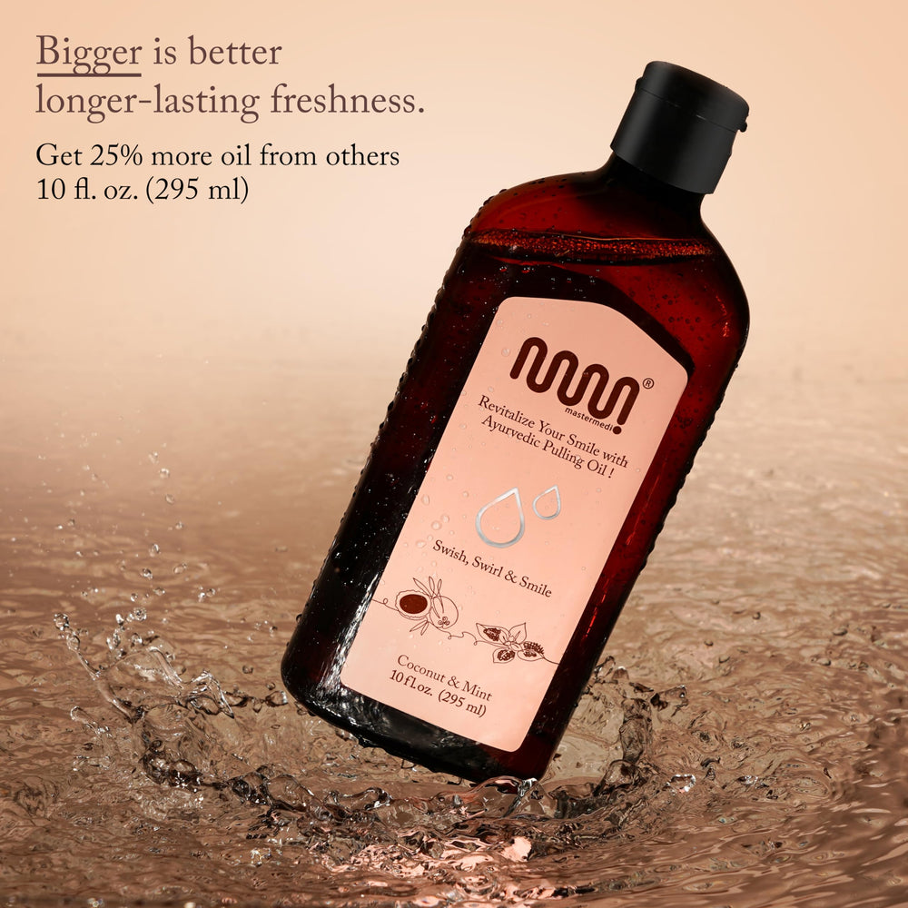 Alcohol-free and fluoride-free oil pulling formula label
