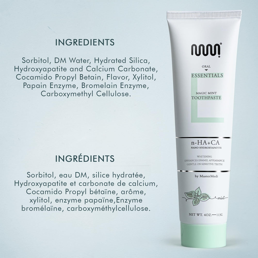 4 oz pack of 2 MasterMedi toothpaste with mint leaves
