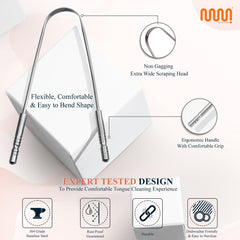 Travel-ready two-piece tongue scraper kit with cases