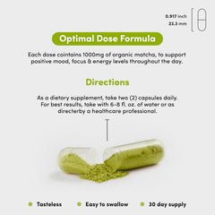Close-up of matcha powder capsules
