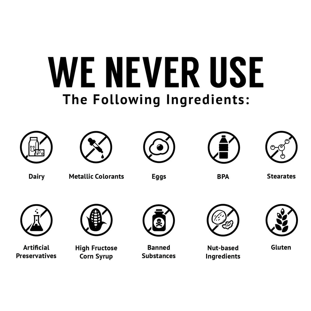 Packaging highlighting absence of artificial fillers in MATCHAMAX