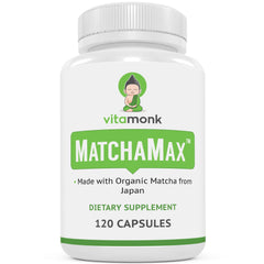MATCHAMAX Organic Japanese Matcha Capsules bottle front with 120 count label