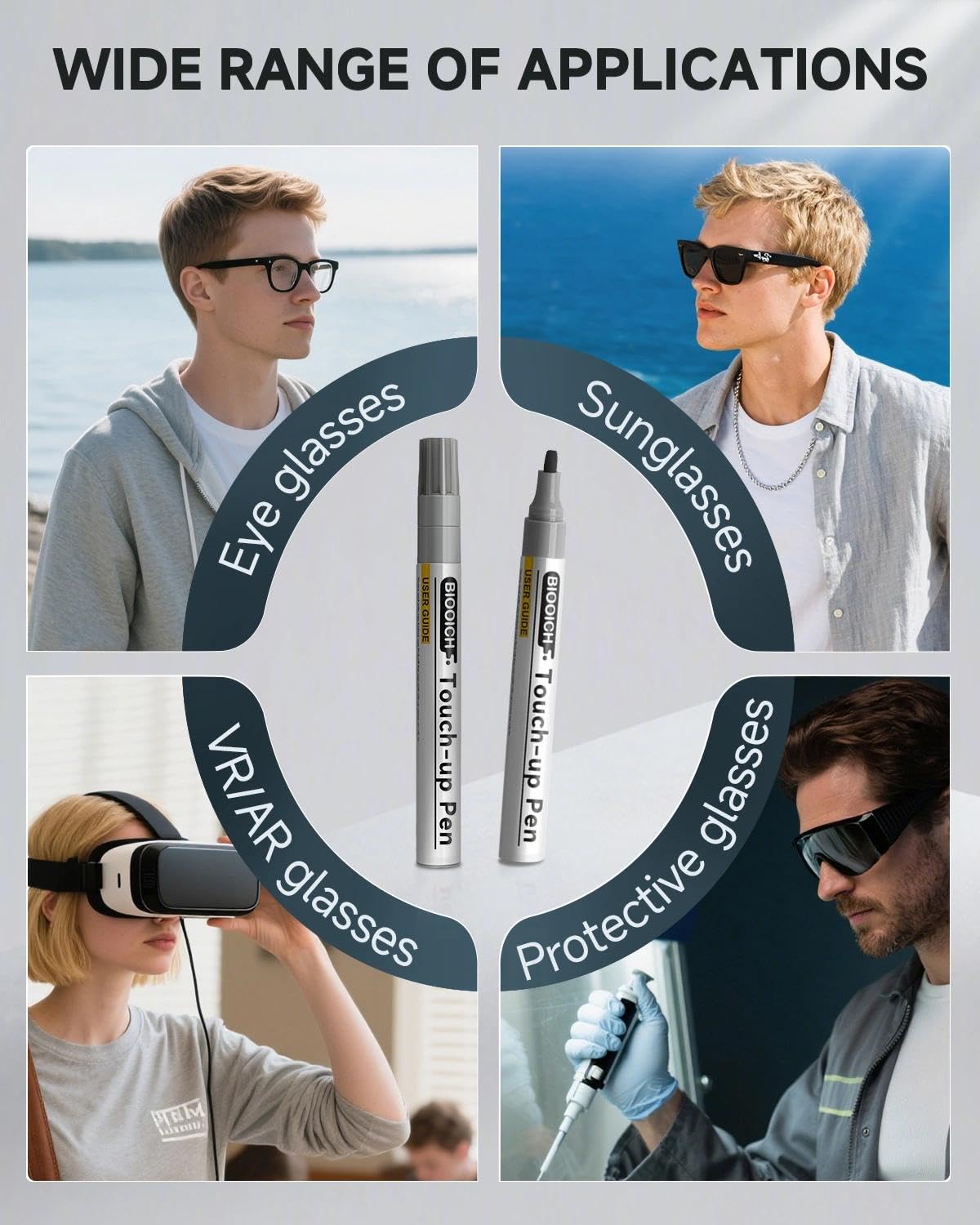 Resin eyeglass frame restoration with touch-up pen