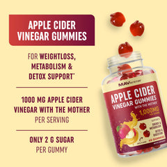 open jar with MAV NUTRITION gummies visible offering easy chewable convenience