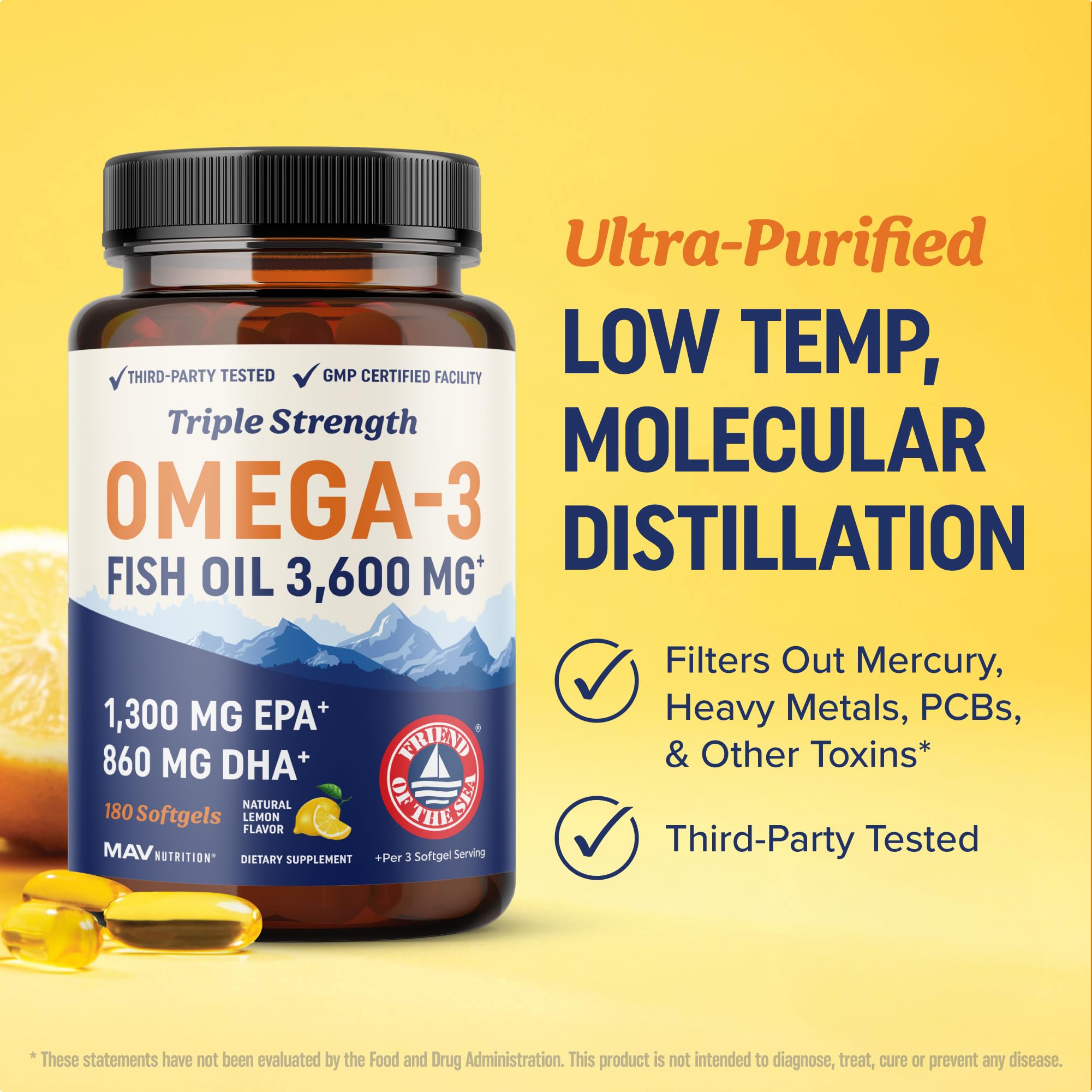MAV Nutrition molecular distillation purity shot signaling reduced contaminants and ultra-refined quality.
