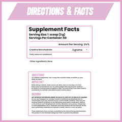 Creatine monohydrate powder for women - unflavored