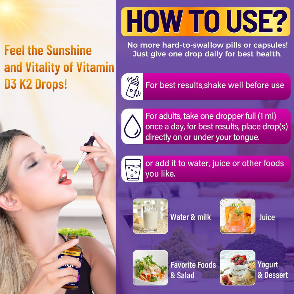 Concept of max absorption for liquid Vitamin D3 K2