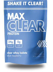 Max Clear Protein Blue Raspberry bottle – 24g Whey Isolate