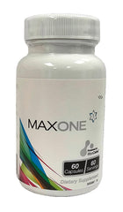 Max One RiboCeine supplement bottle – front view.