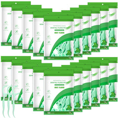 Maxcheck 2000-count floss picks green mint bulk on white background