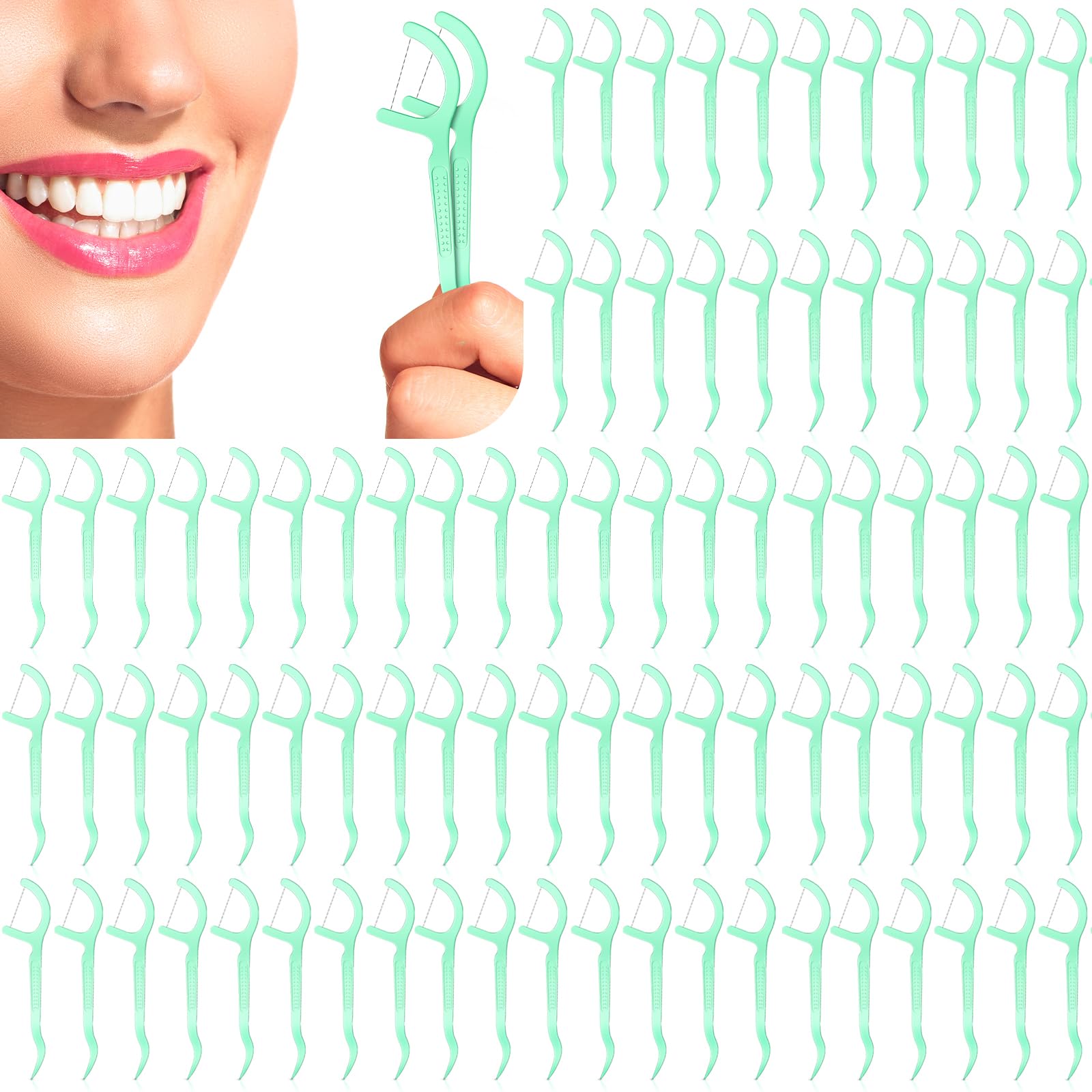 Maxdot Fresh Mint Dental Floss Picks 1000 Count bulk