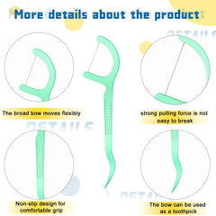 Non-slip raised handle design on Maxdot floss picks