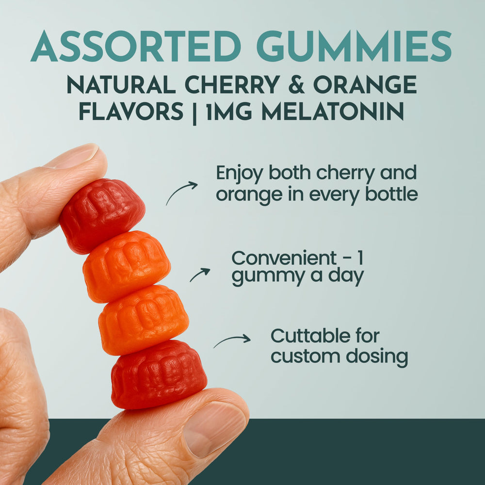 Gummies for kids and adults with ingredients highlight