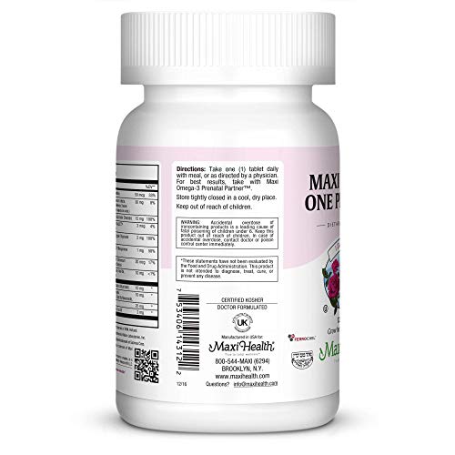 Maxi Health brand prenatal vitamins trusted for women's health