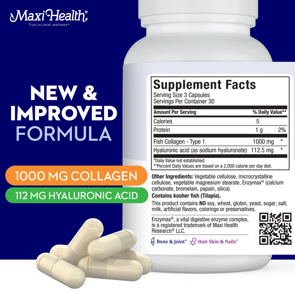 Hyaluronic acid and collagen capsules for skin and joints