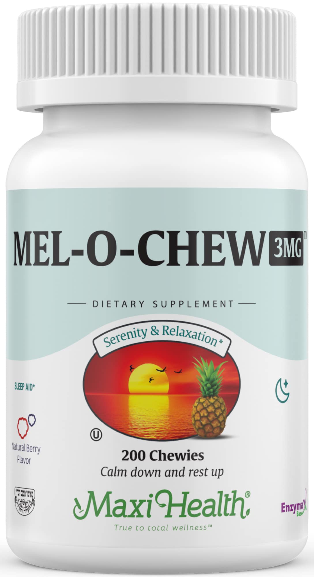 Maxi Health Mel-O-Chew 3 mg melatonin tablet