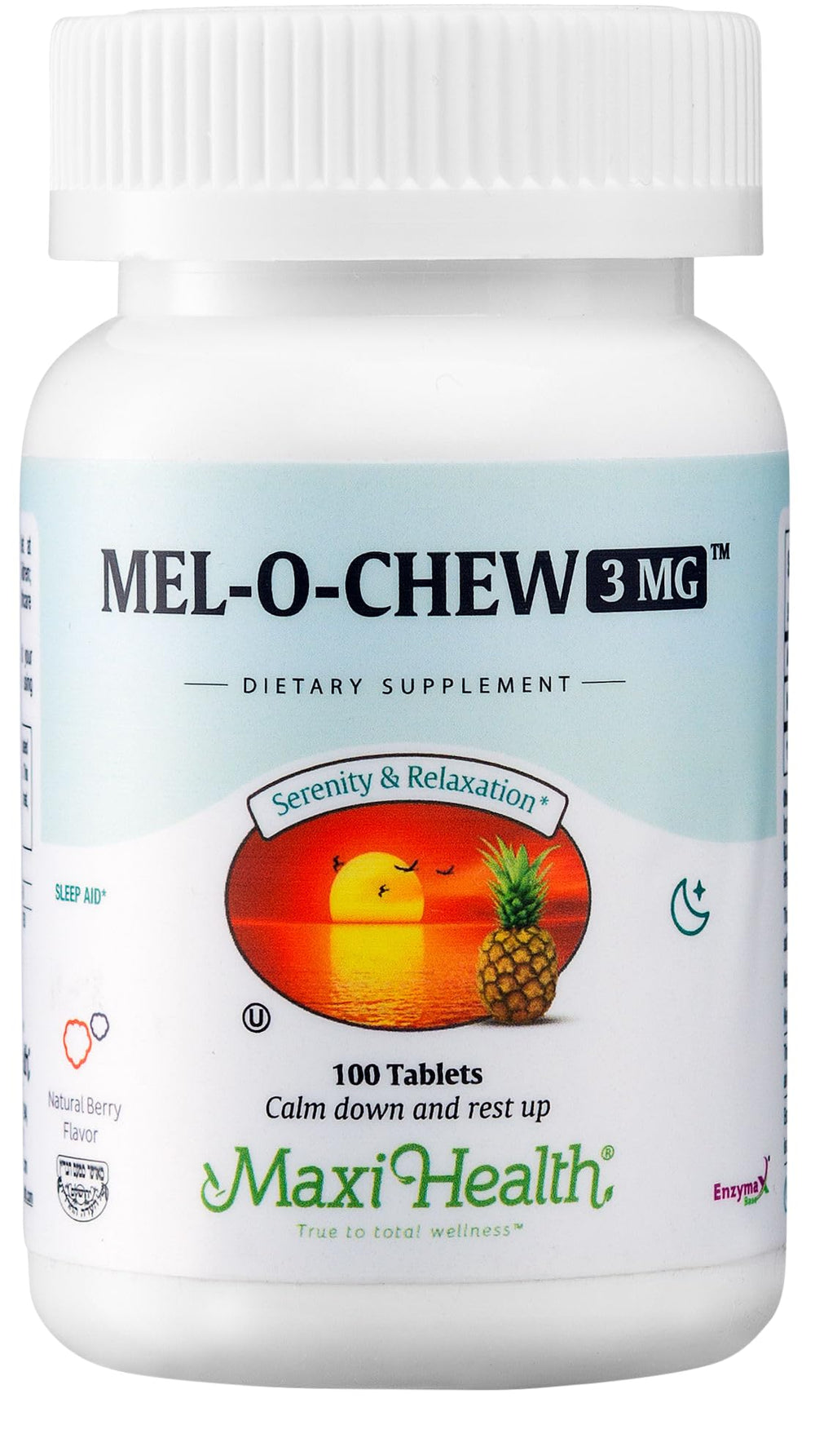 Maxi Health Mel-O-Chew 3 mg melatonin tablet