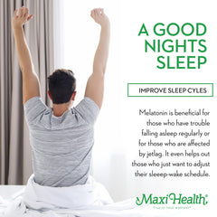 Berry-flavored Maxi Health Mel-O-Chew melatonin tablets