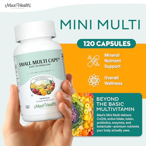 Side view of Maxi Health Multivitamin bottle
