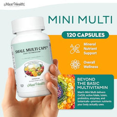 Side view of Maxi Health Multivitamin bottle