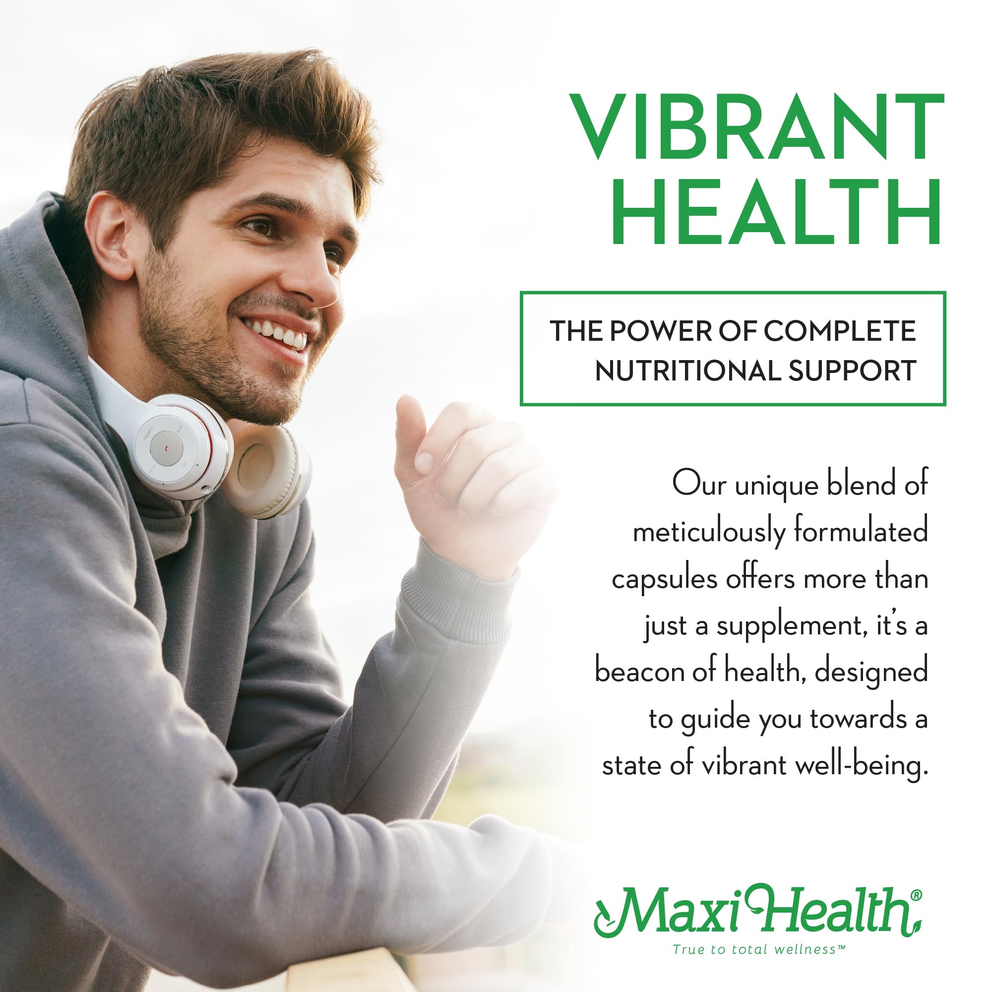 Kosher certification label on Maxi Health Multivitamin bottle