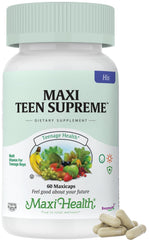 Maxi Health front packaging showing product and age range benefits for daily growth