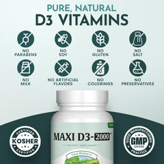 Serving suggestion showing 2000 IU Vitamin D3