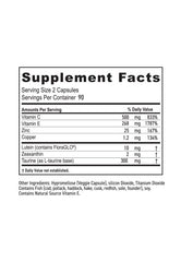 Proprietary taurine nutrient blend in MaxiVision eye formula