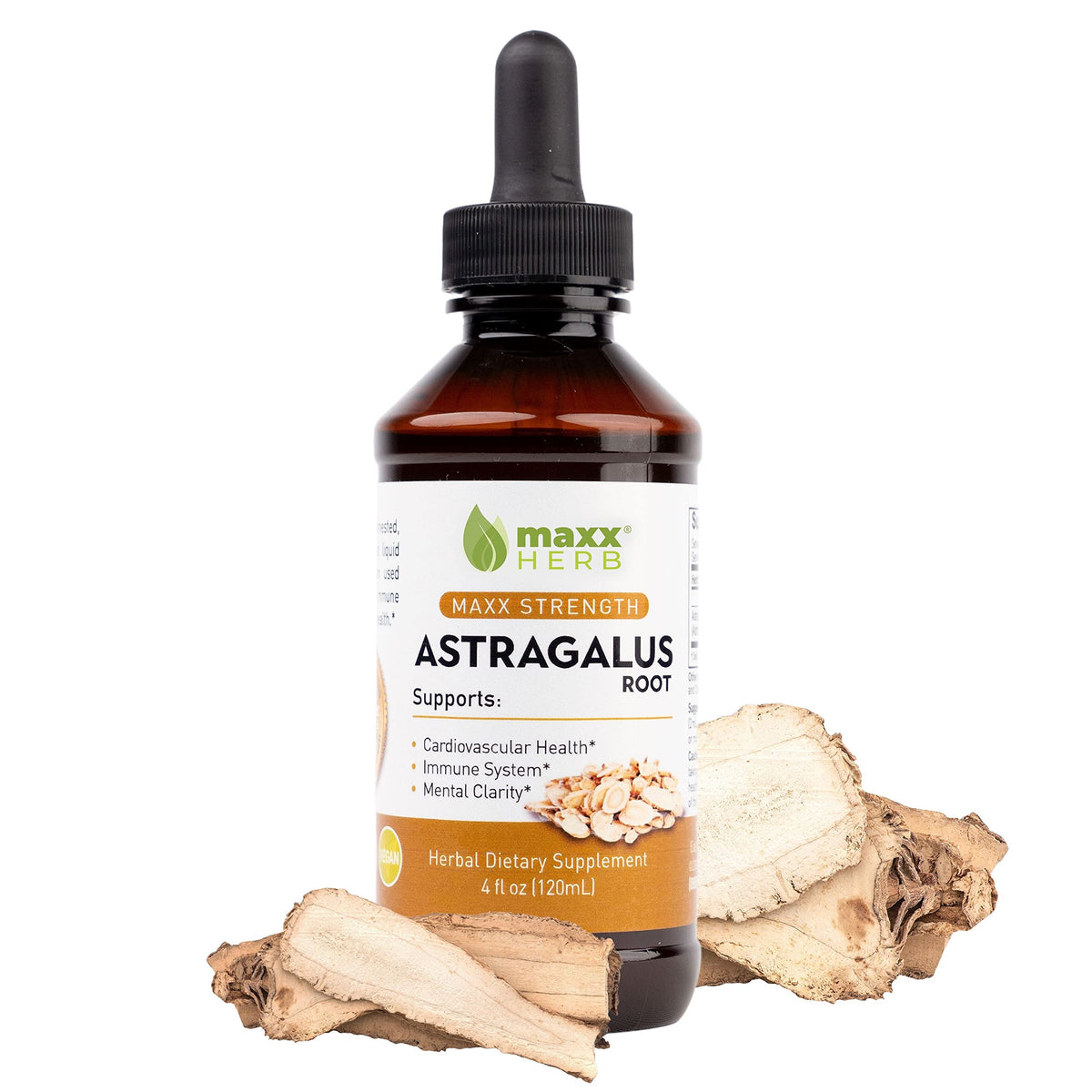 Maxx Herb Astragalus Root Extract 4 oz bottle