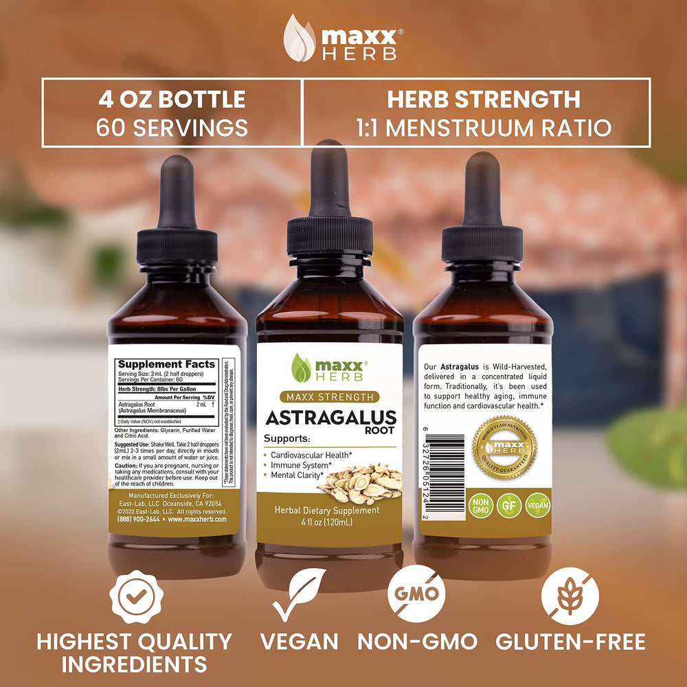 Ingredients: astragalus root, glycerin, purified water, citric acid