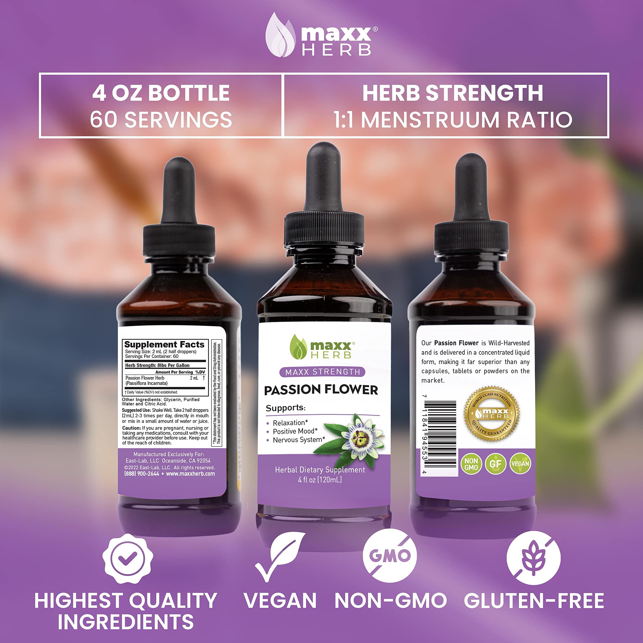 Made in USA label with gluten-free, vegan and non-GMO icons