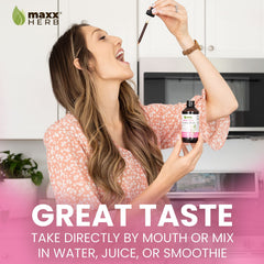 Ingredients label on the Maxx Herb Valerian 4 oz bottle