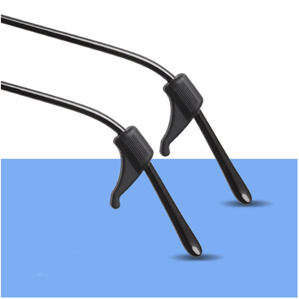 Close-up of anti-slip silicone tip on temple