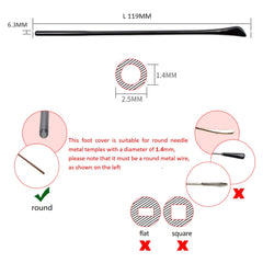 Soft silicone eyeglass ear hooks and temple tips