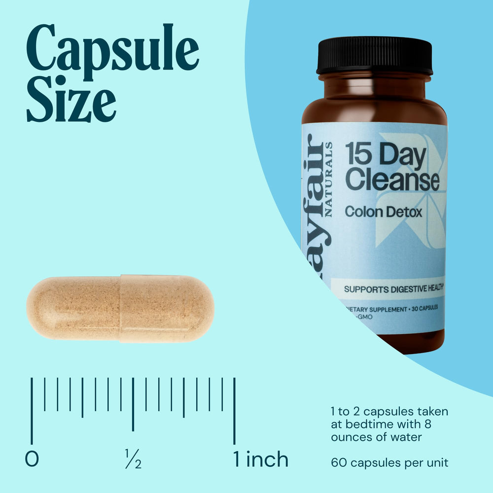 Digestive health supplement image highlighting colon detox benefits