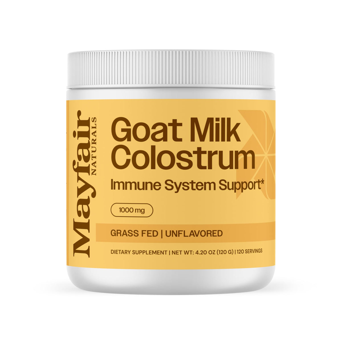 Mayfair Naturals Goat Milk Colostrum Powder 120g front view