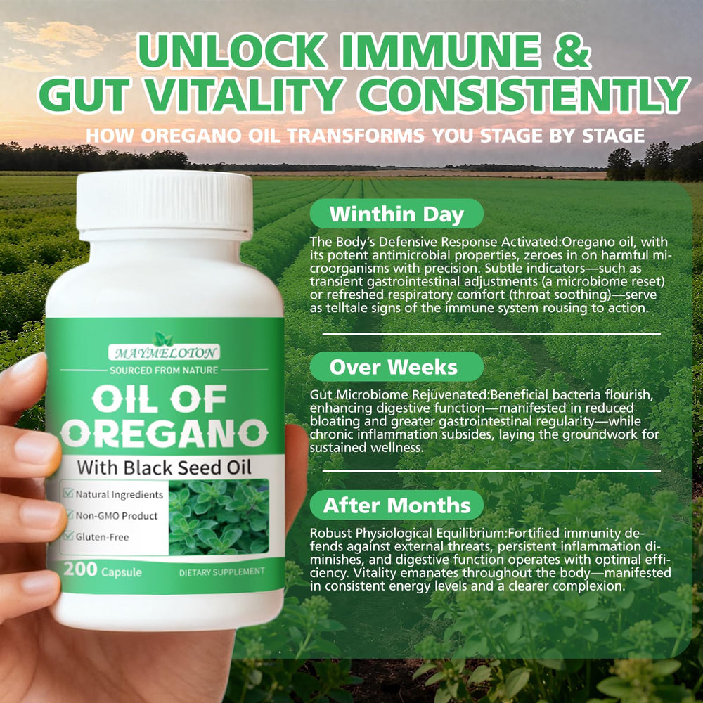 Gluten-free, dairy-free and soy-free badge on MAYMELOTON bottle