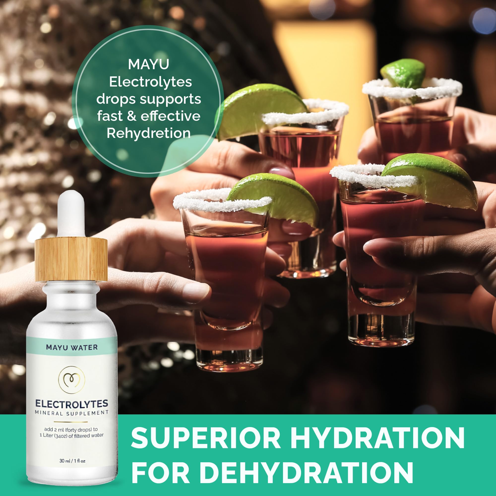 MAYU ingredients label highlighting minerals like magnesium and potassium.