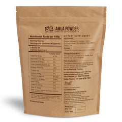 Close-up of MB Herbals Amla Powder made from wild Amla berry pulp with no seeds