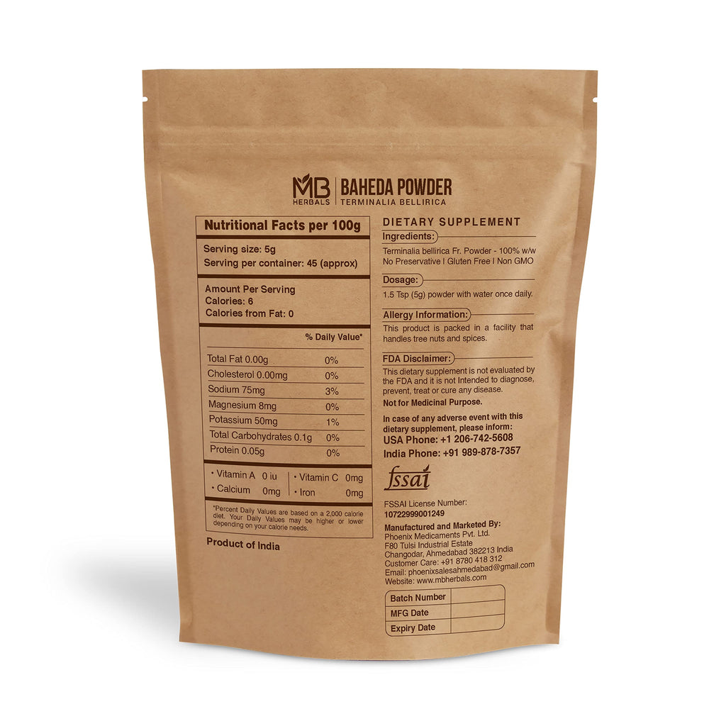 Baheda Powder texture close-up - MB Herbals 227g
