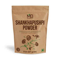 MB Herbals Shankhapushpi Powder 8 oz packaging - front view