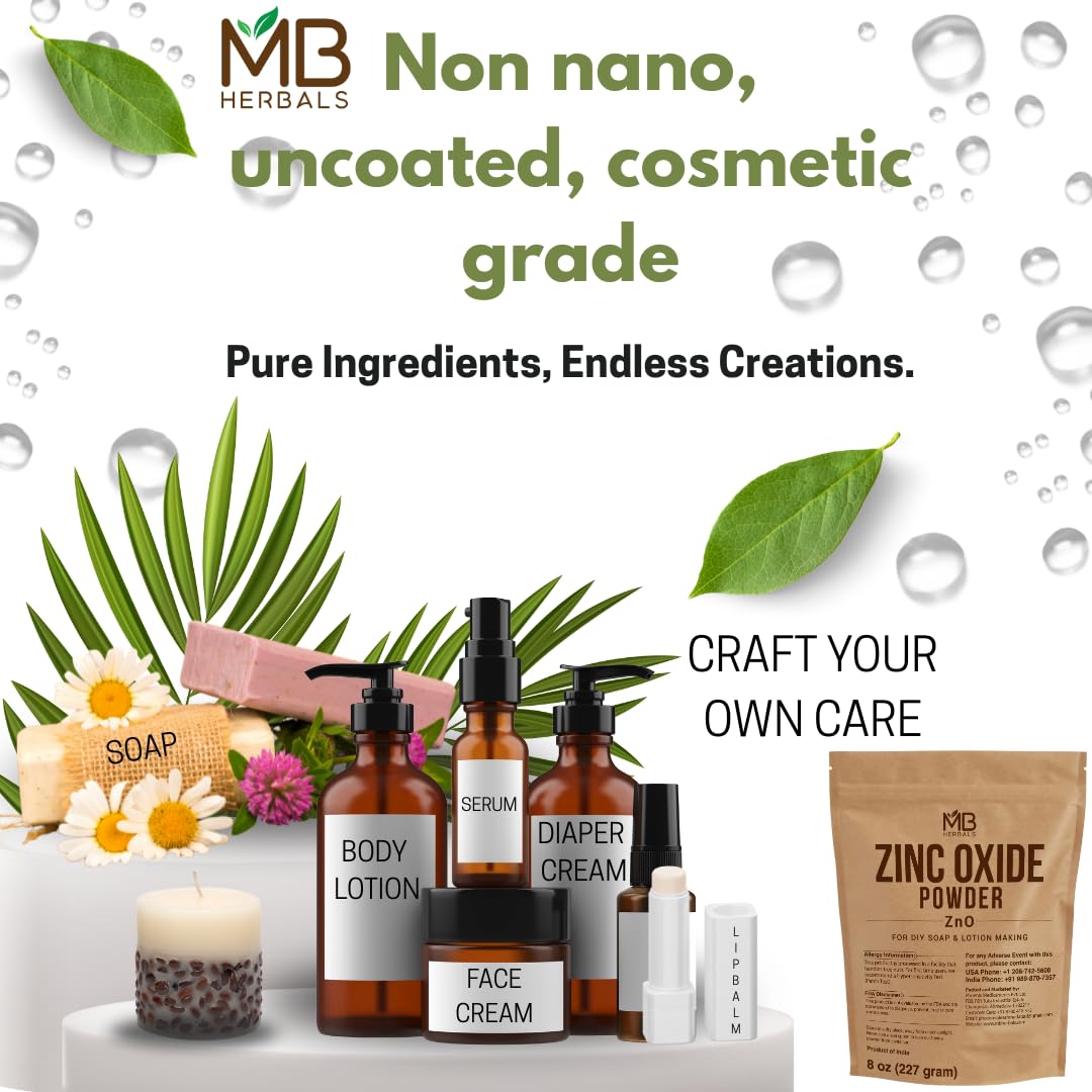 Scoop of zinc oxide powder for DIY formulations